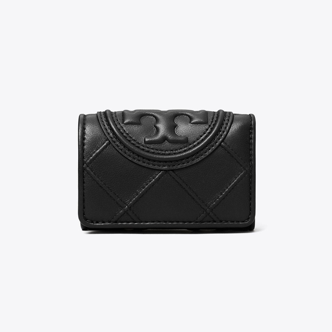 Tory Burch Small Fleming Soft Flap Wallet Black