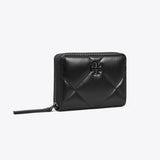 Tory Burch Small Kira Diamond Quilt Wallet Black