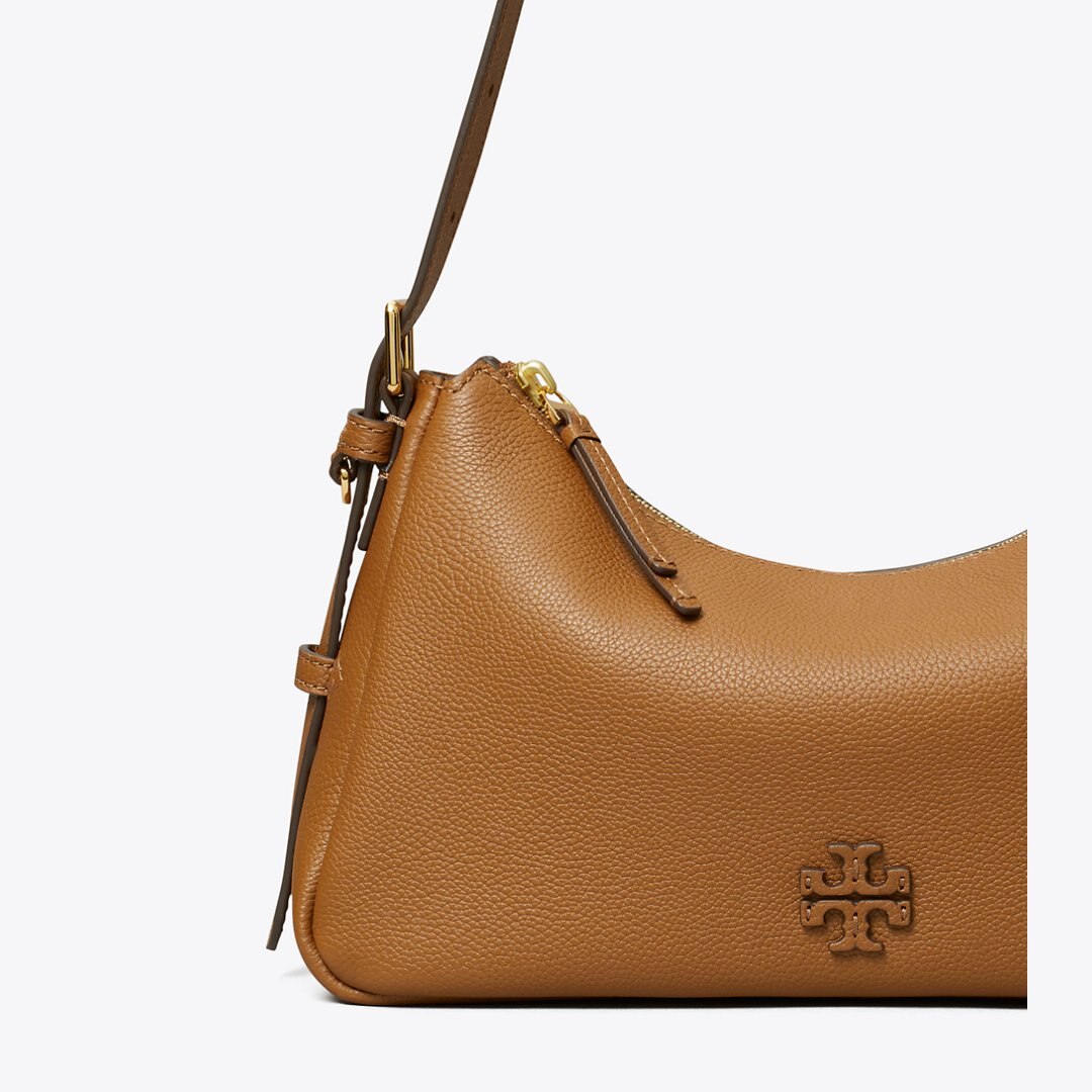Tory Burch Small Leather Shoulder Bag Forest Brown