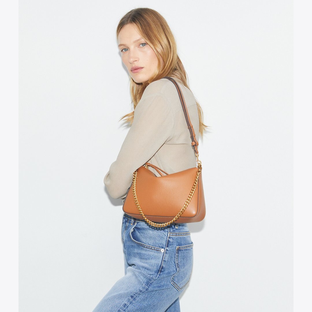 Tory Burch Small Perry Shoulder Bag Autumn Brown