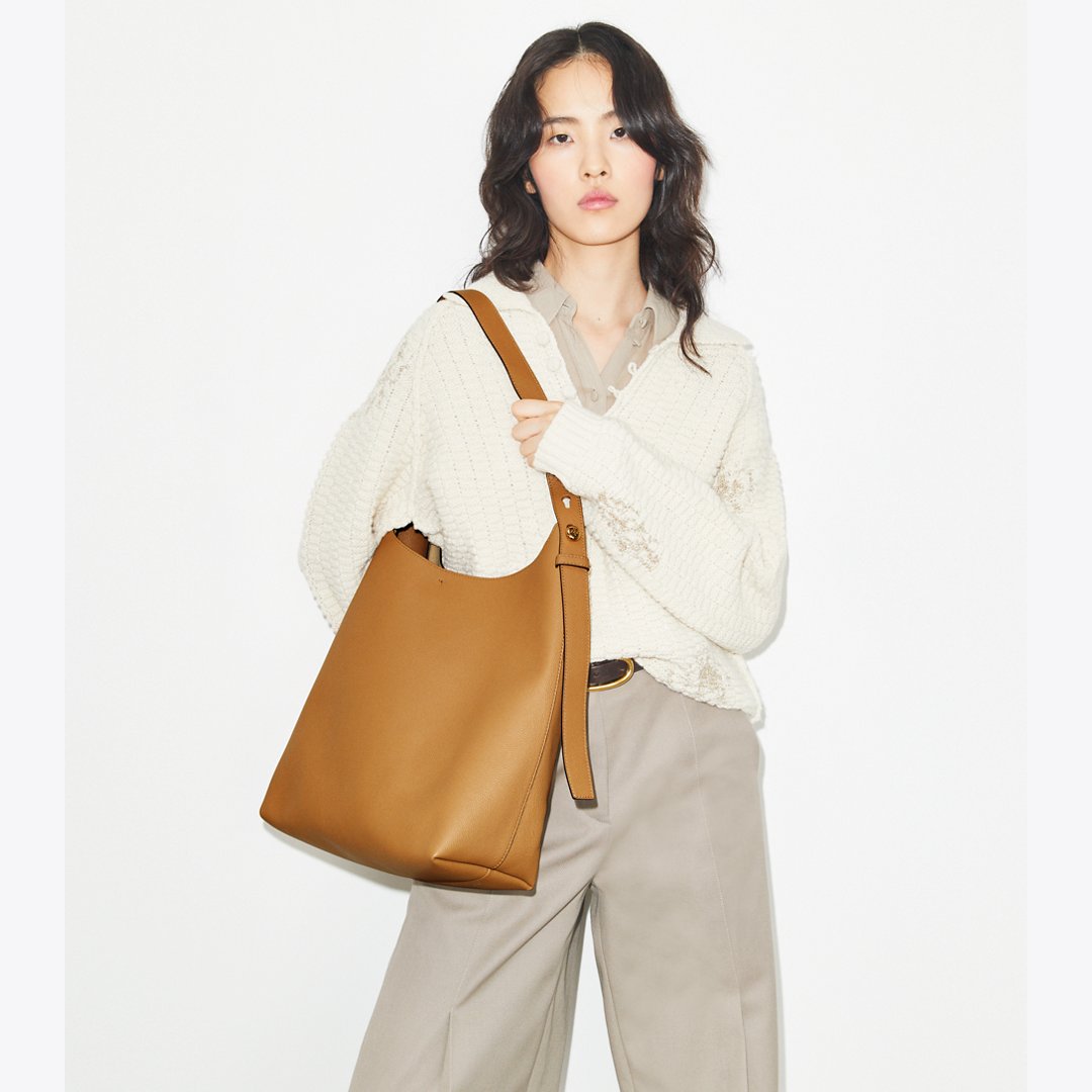 Tory Burch Small Romy Hobo Bag Tiramisu