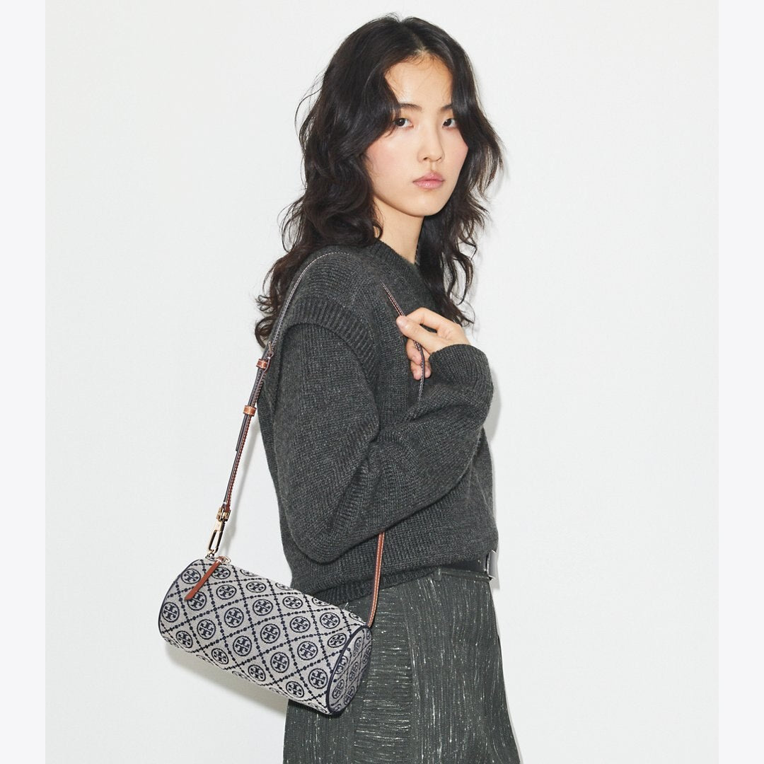 Tory Burch T Monogram Cylinder Bag Tory Navy