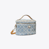 Tory Burch T Monogram Denim Soft Vanity Case Powder Blue