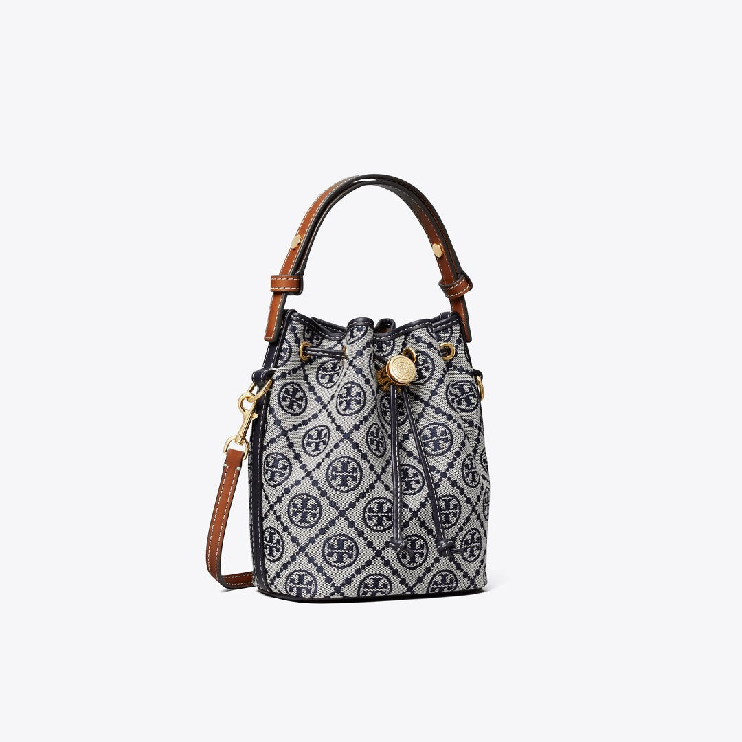 Tory Burch T Monogram Mini Bucket Bag Tory Navy
