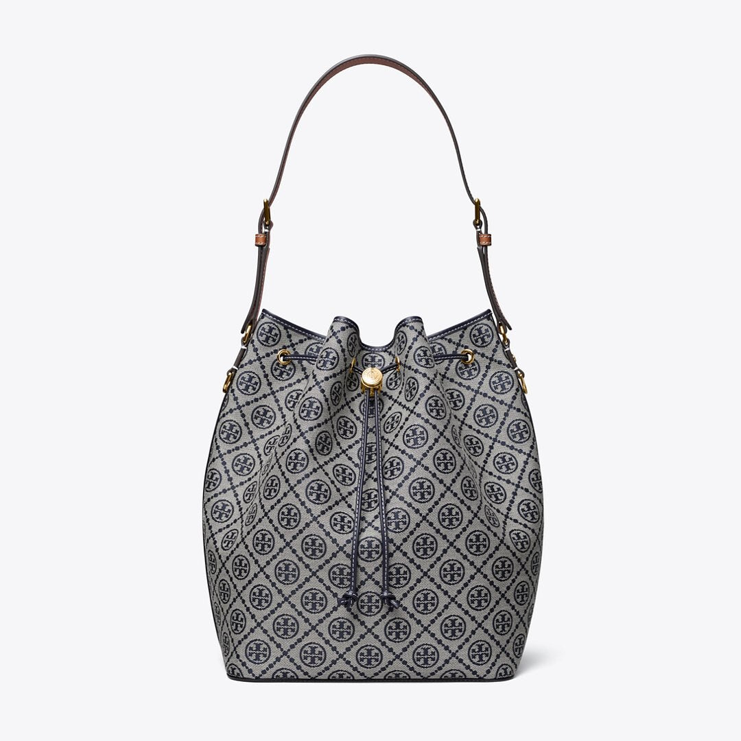 Tory Burch T Monogram Oversized Bucket Bag Tory Navy