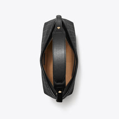 Tory Burch T Monogram Pebbled Messenger Bag Black