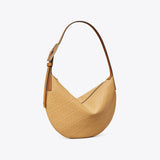 Tory Burch T Monogram Pebbled Small Balloon Bag Biscotti