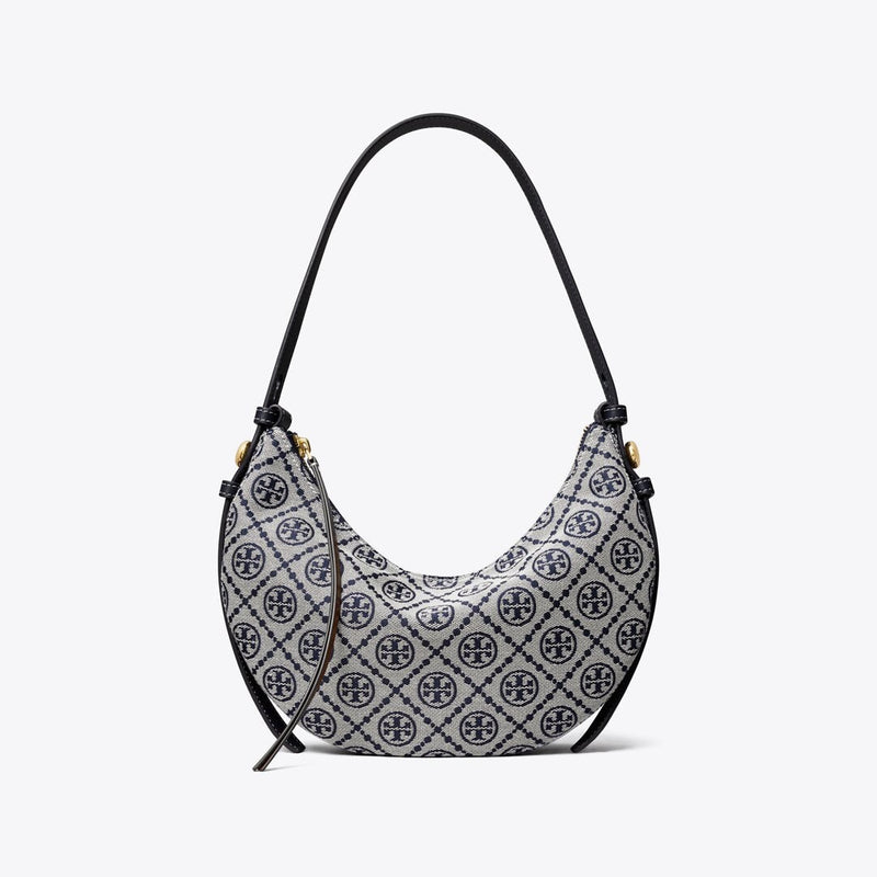 Tory Burch T Monogram Romy Half Moon Bag Tory Navy