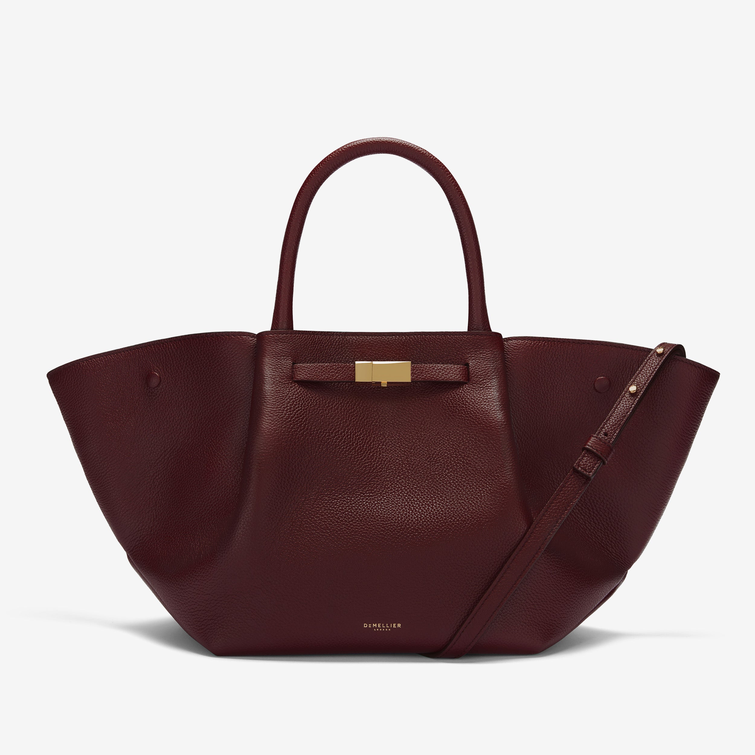 DeMellier The Midi New York burgundy small grain