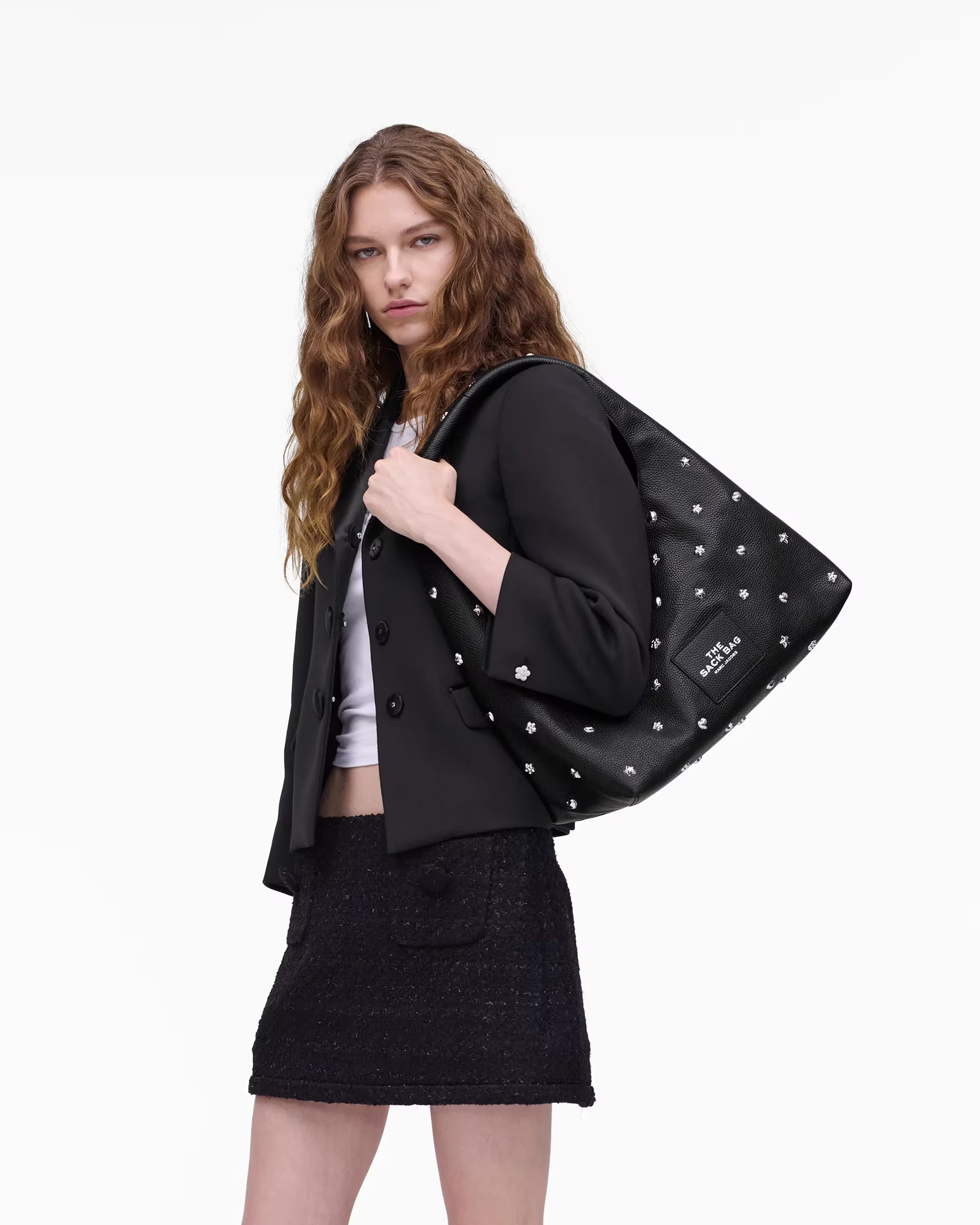 Marc Jacobs The Mini Icon Stud Sack Bag Black Multi