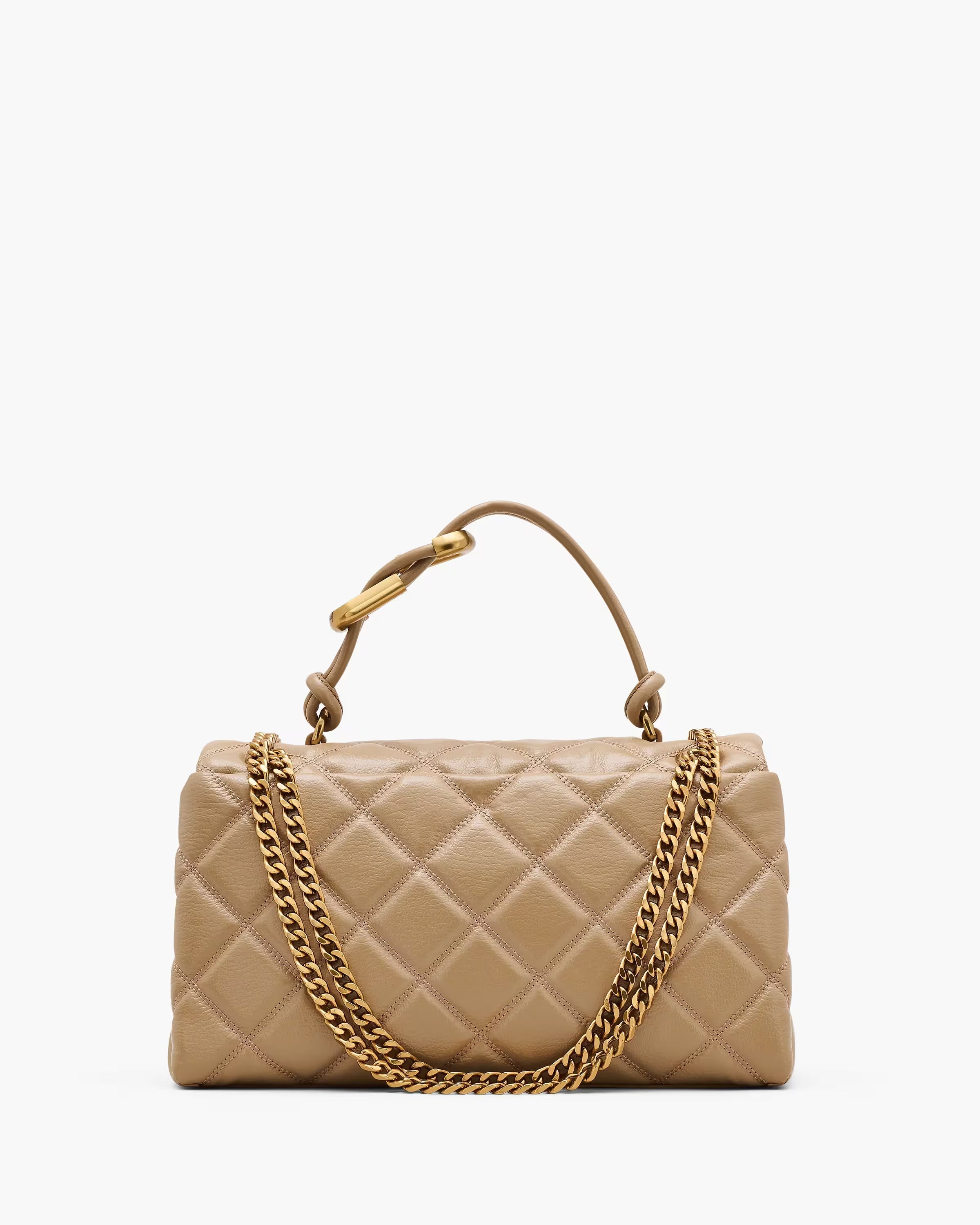 Marc Jacobs The Quilted Dual Convertible Shoulder Bag Camel