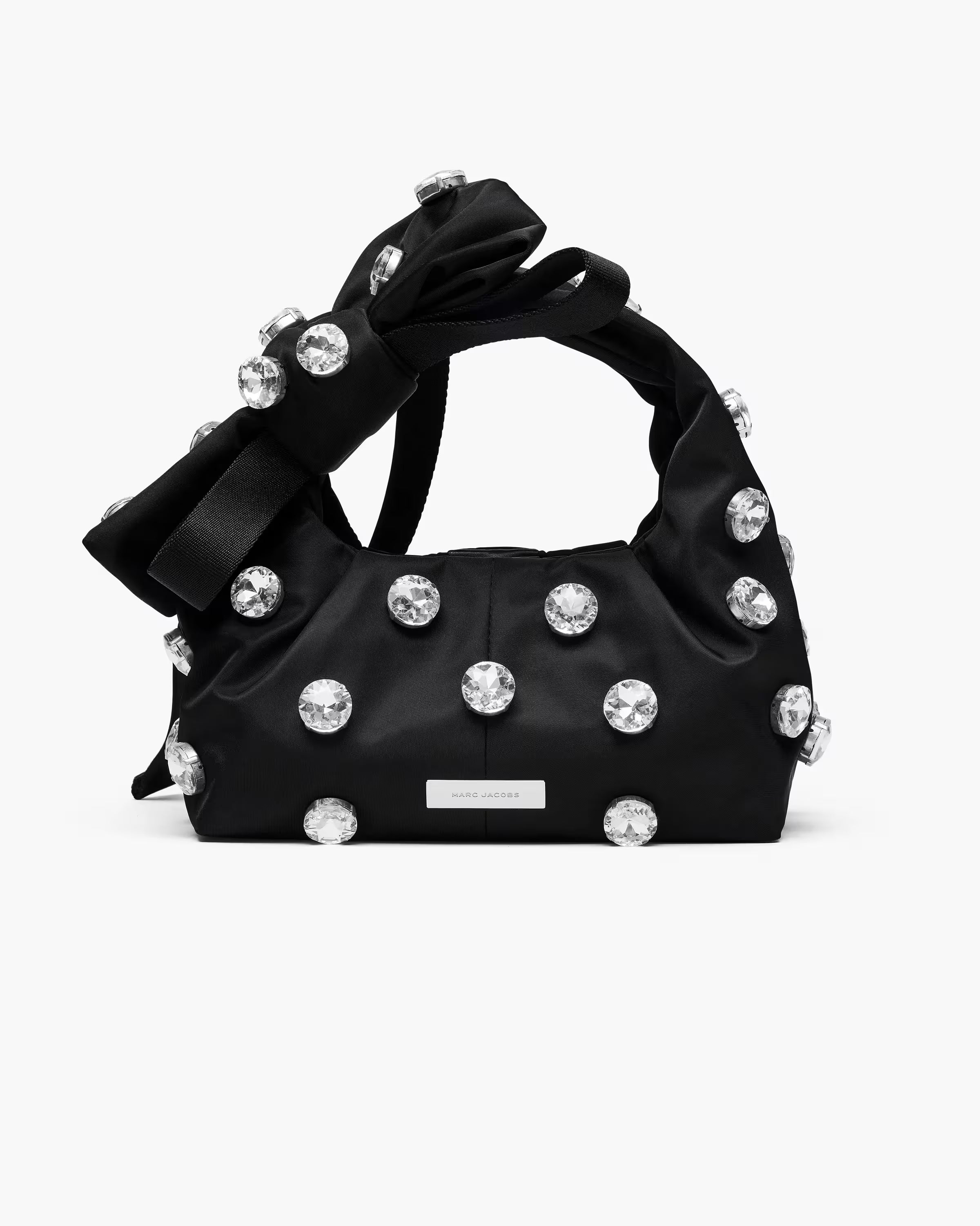 Marc Jacobs The Gem Nylon Bow Mini Sack Bag Black