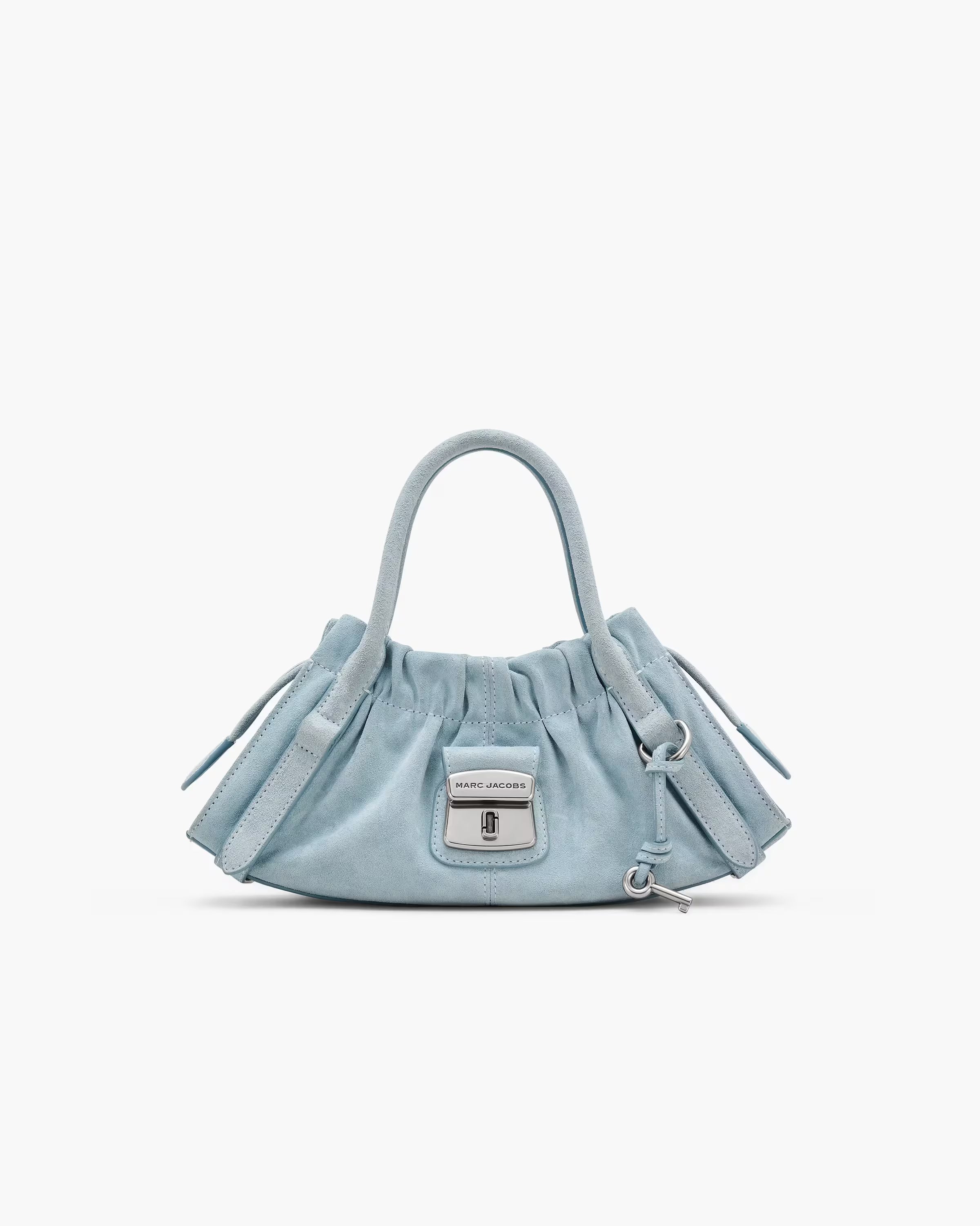 Marc Jacobs The Suede Cristina Small Satchel Blue Mist