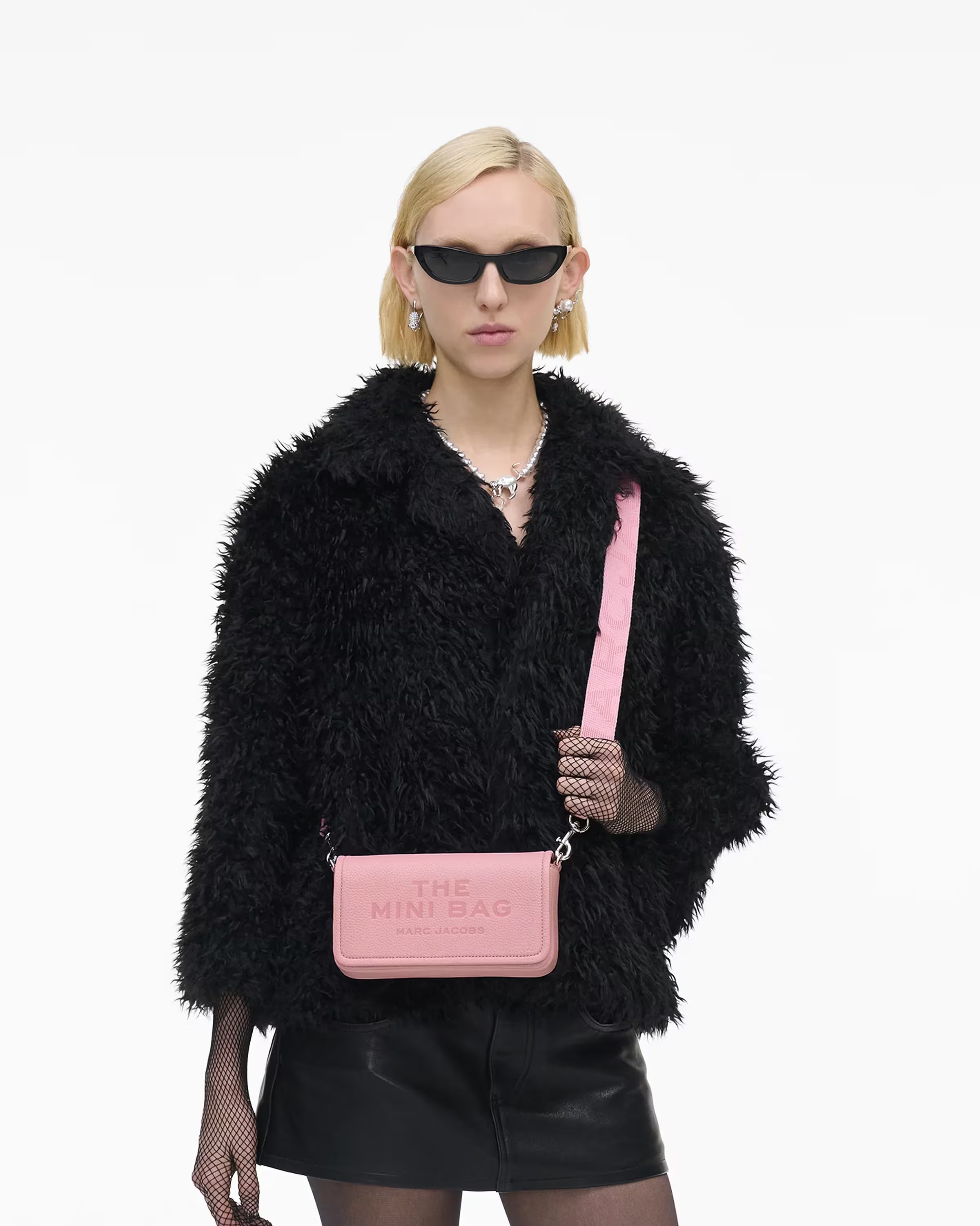 Marc Jacobs The Leather Mini Bag Ribbon Pink