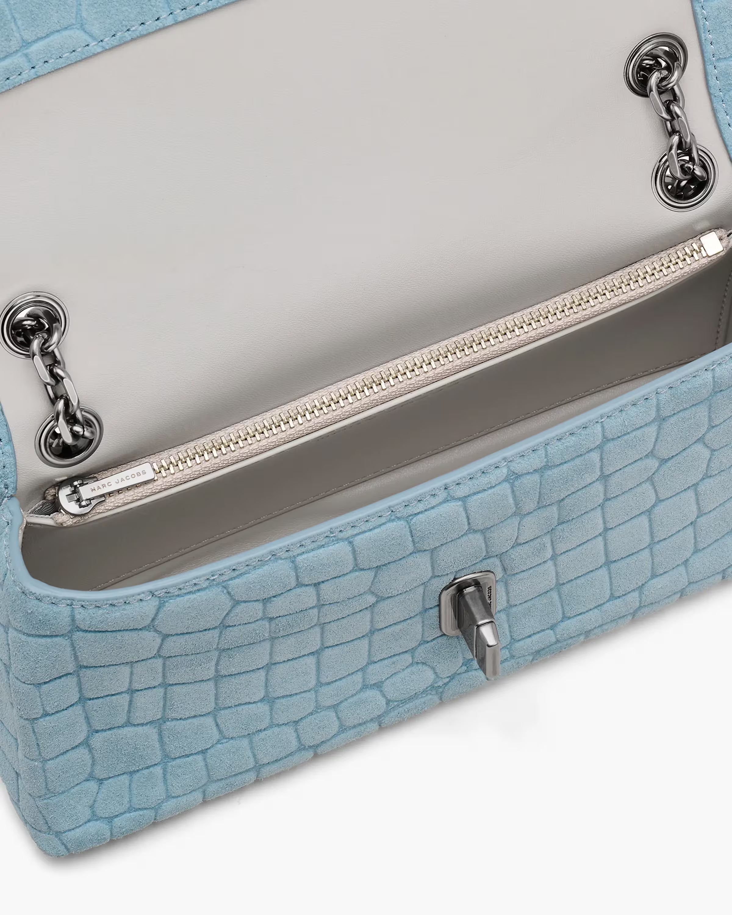 Marc Jacobs The Croc Dual Chain Mini Bag Blue Mist