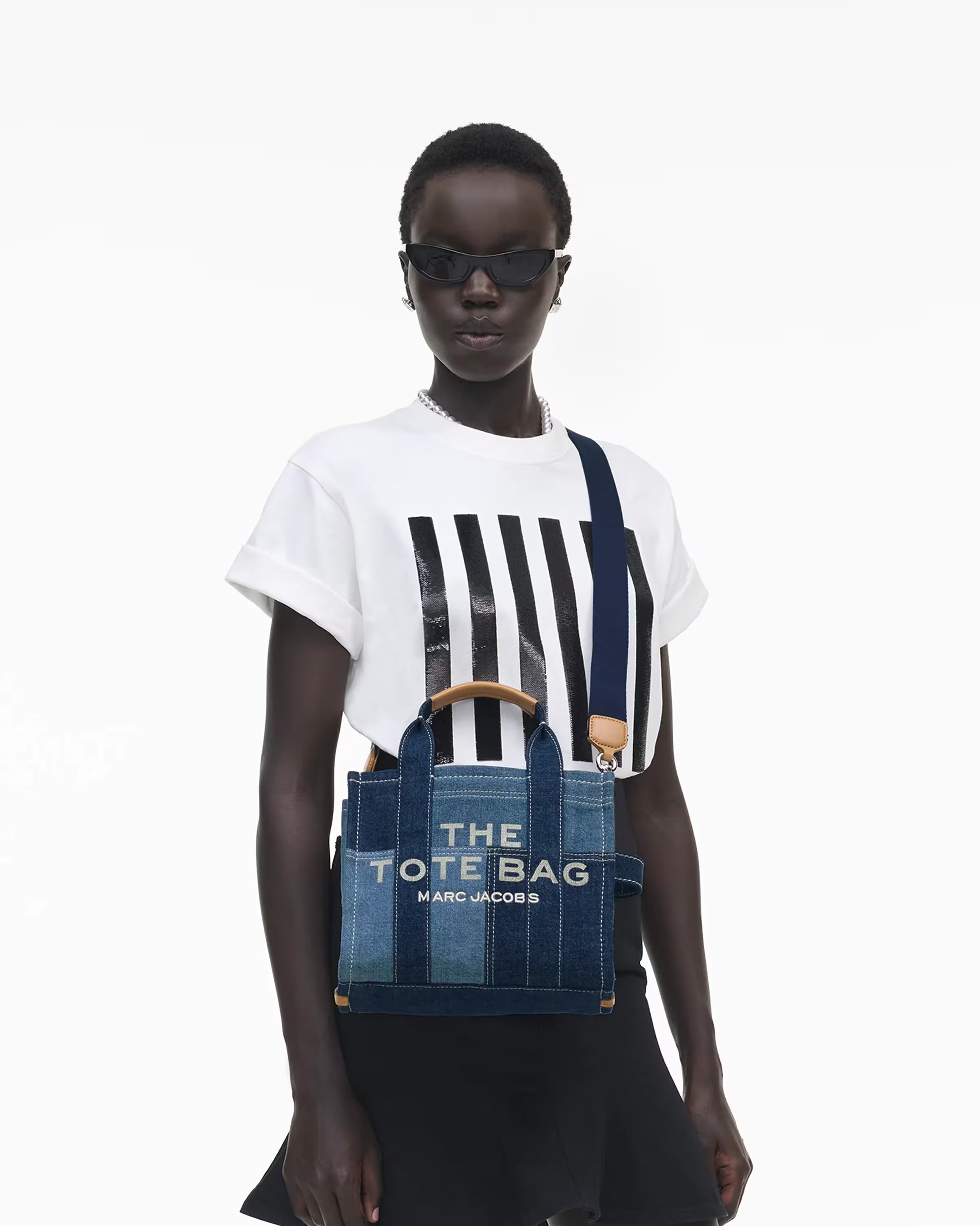 Marc Jacobs The Denim Small Tote Bag Blue Denim