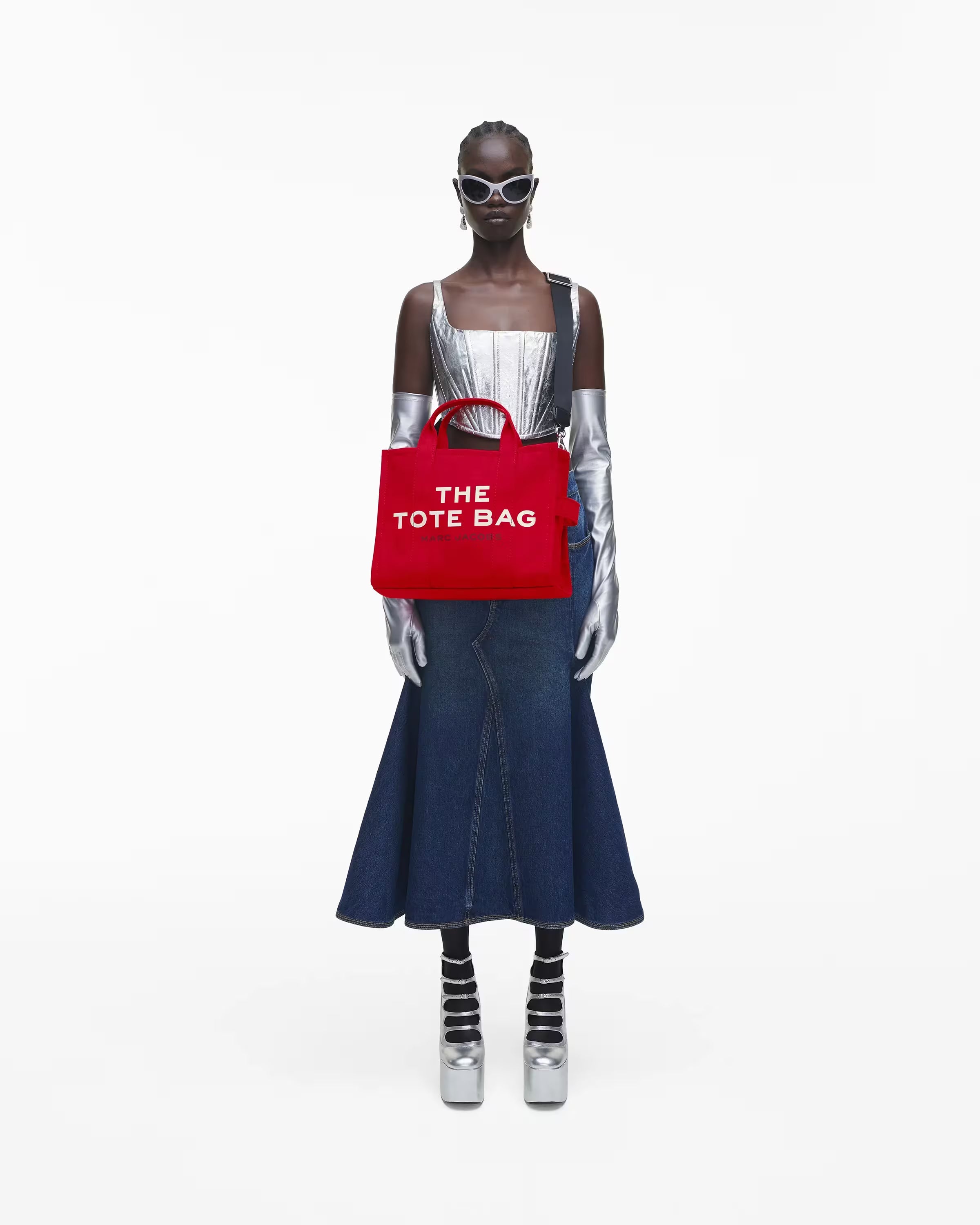 Marc Jacobs The Canvas Medium Tote Bag True Red