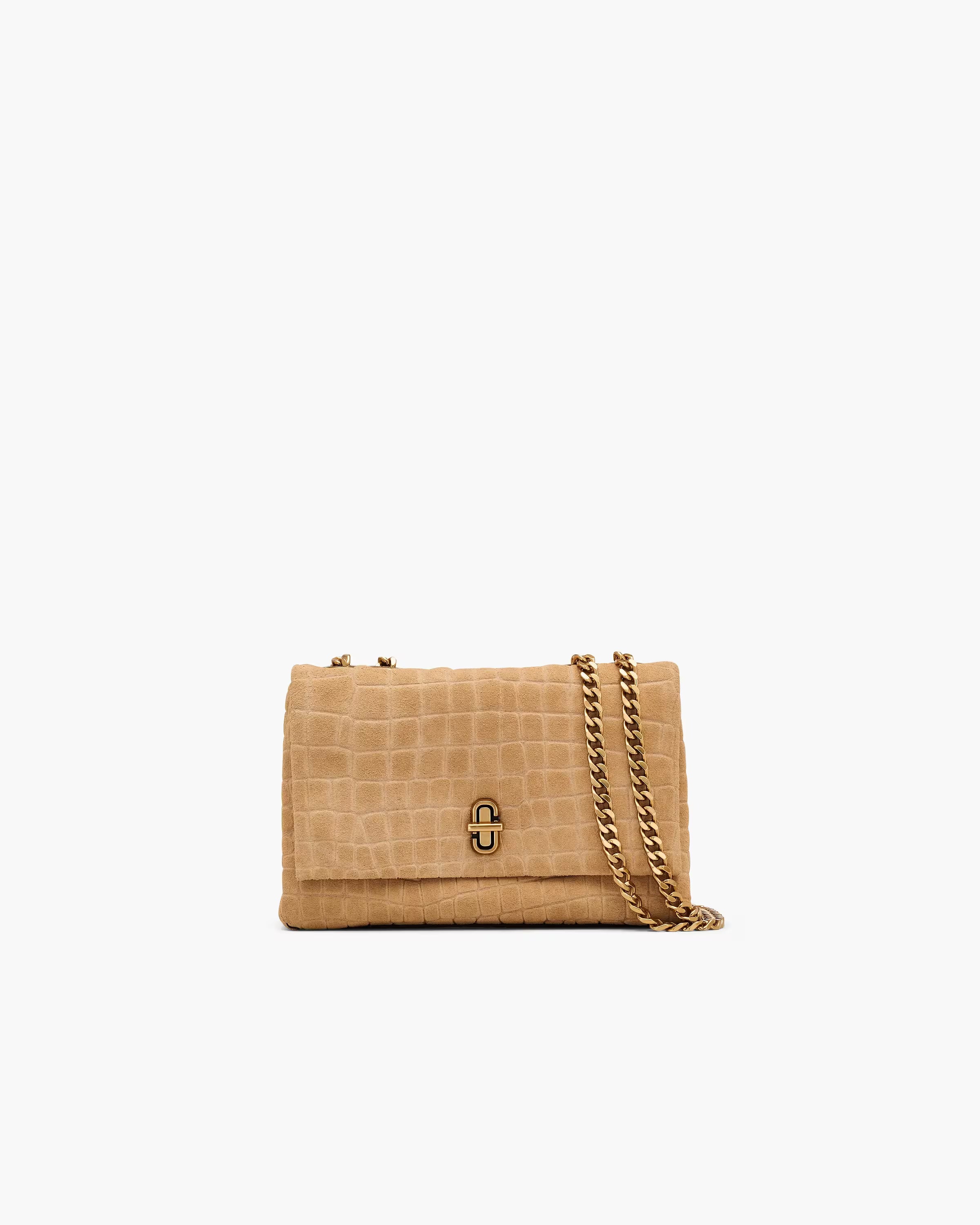 Marc Jacobs The Suede Croc Slim Dual Convertible Shoulder Bag Sahara