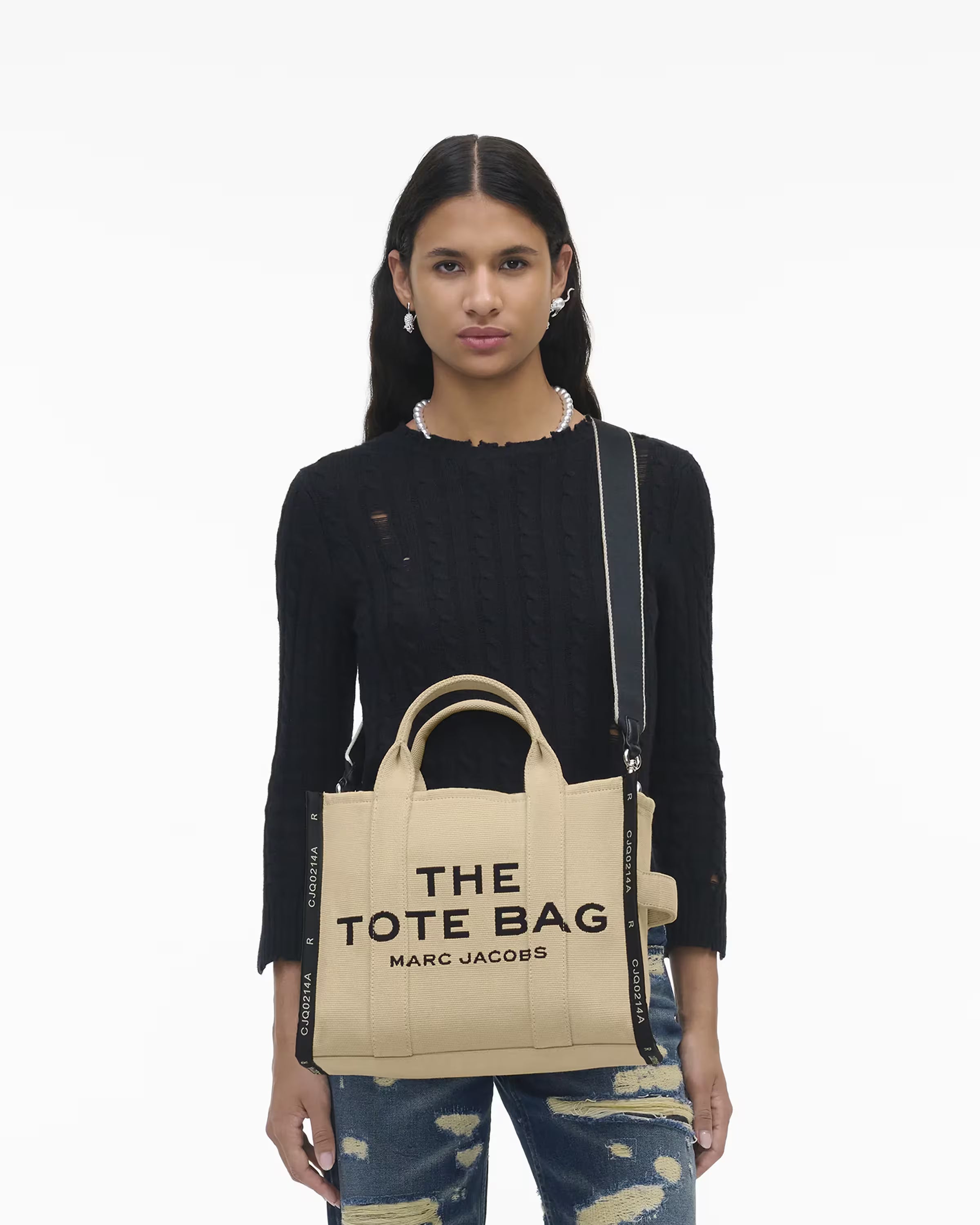Marc Jacobs The Jacquard Medium Tote Bag Warm Sand