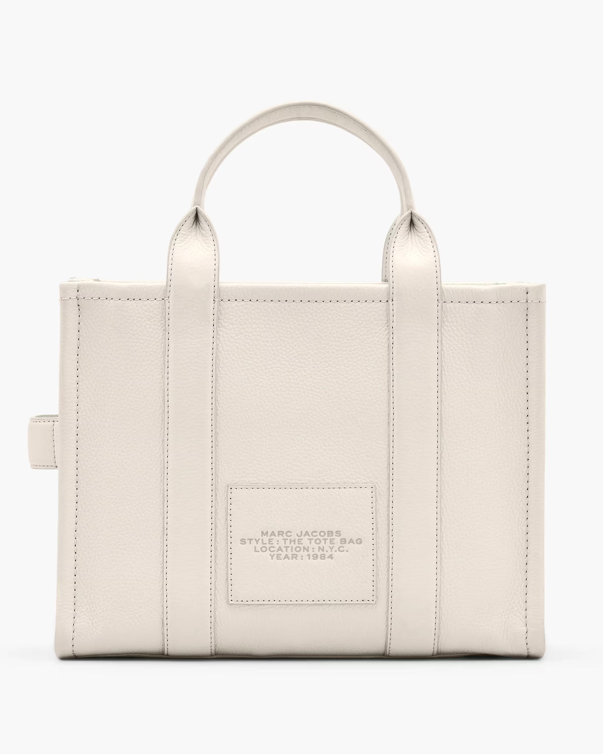 Marc Jacobs The Leather Medium Tote Bag Cotton/Silver