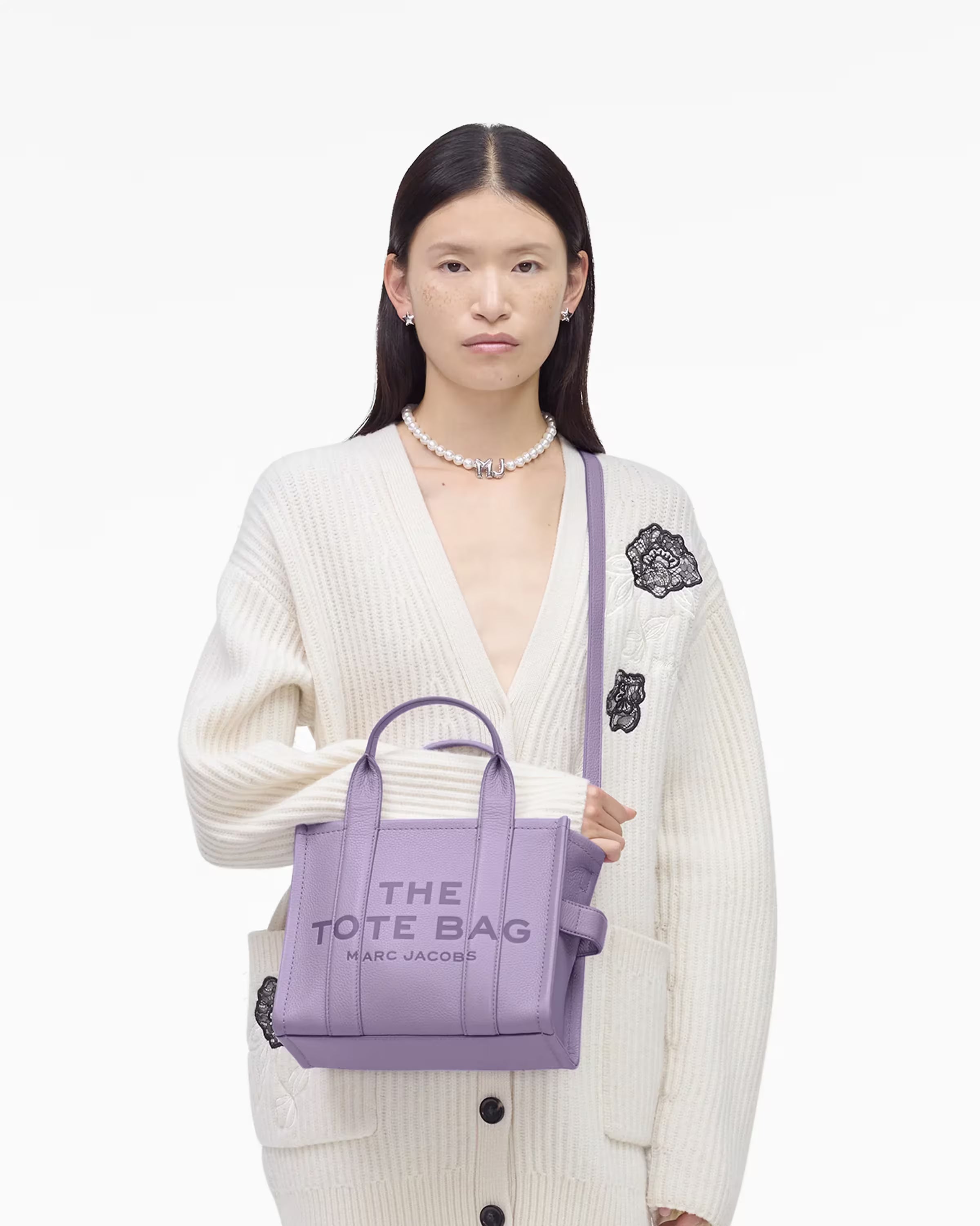 Marc Jacobs The Leather Small Tote Bag Lilac