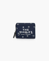 Marc Jacobs The Bandana Mini Compact Wallet Navy Multi
