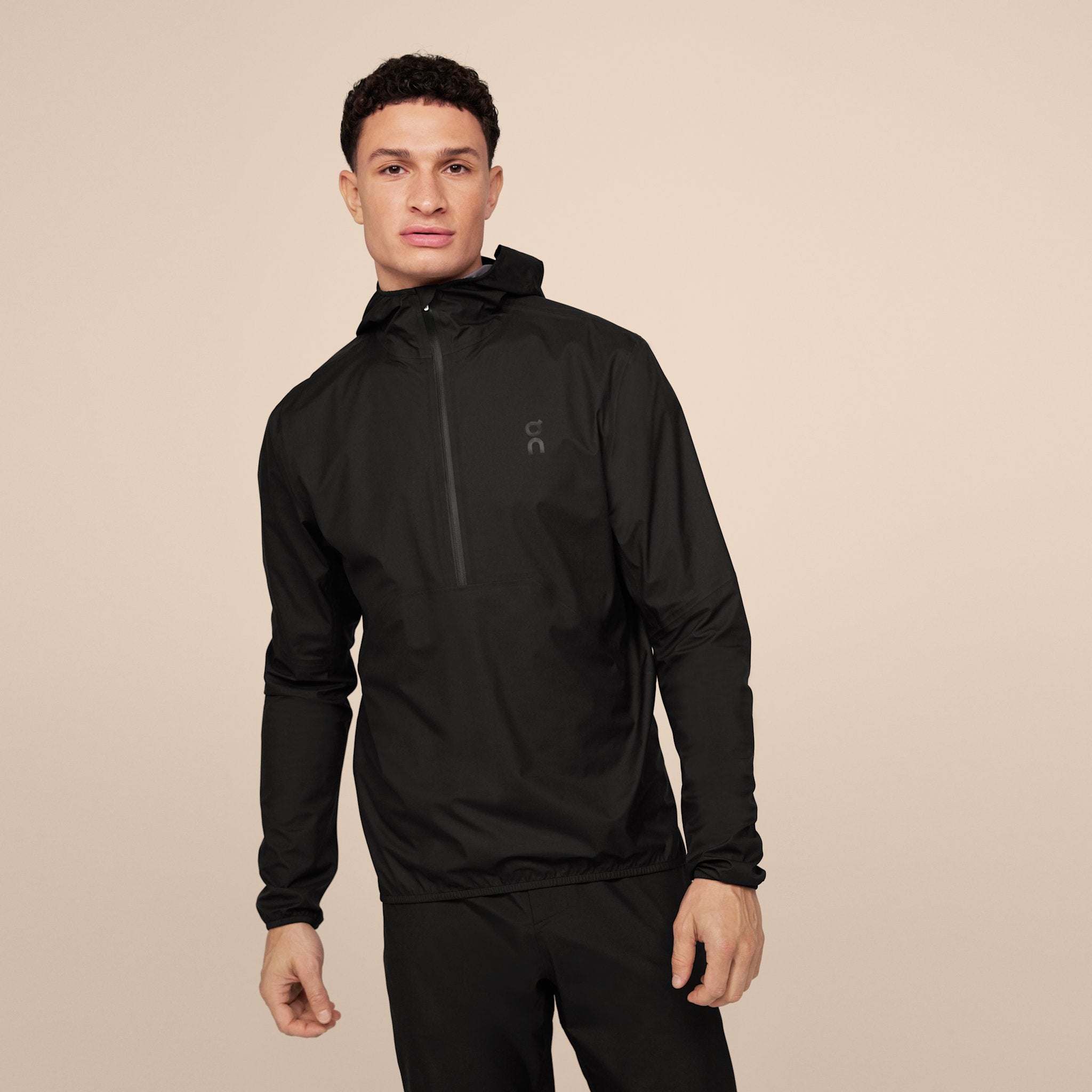On Waterproof Anorak Black